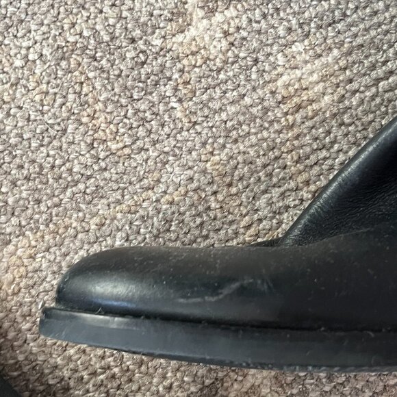 ECCO tall leather boots black 38 women buckle - Picture 4 of 11